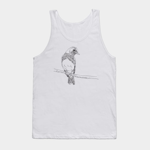 Little Bird Sketch Tank Top by Mulyadi Walet